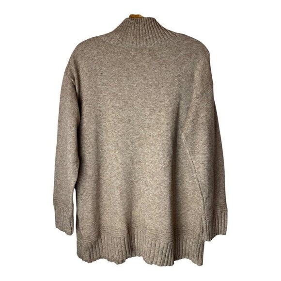 Anthropologie Sweater Women XS Beige Tan Knit Button Shoulder Margarita Tunic - Picture 3 of 11